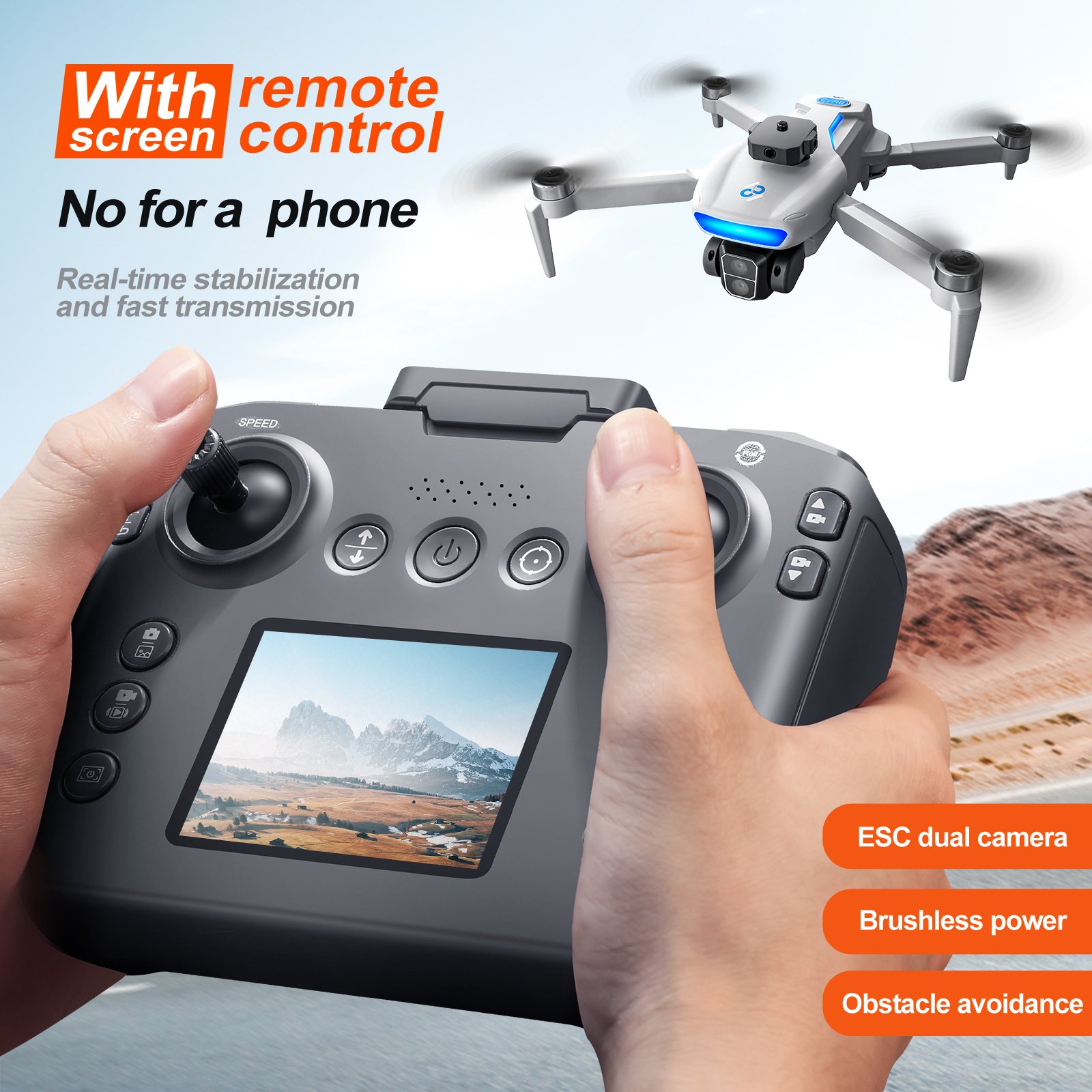 S181 GPS Brushless 4K Dual‑Camera Drone with Obstacle Avoidance & Optical Flow