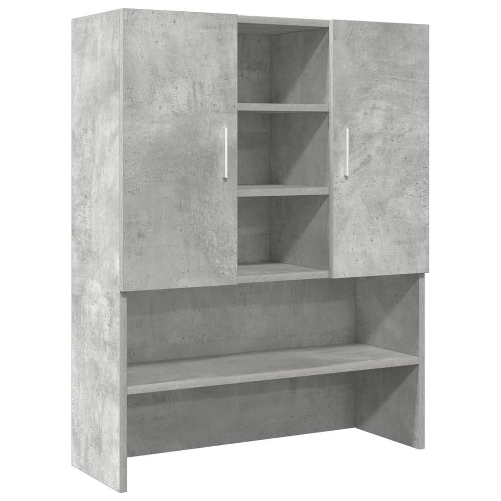 Concrete Grey Washing Machine Cabinet 70.5×25.5×90 cm – Space‑Saving Laundry Storage - Image 10