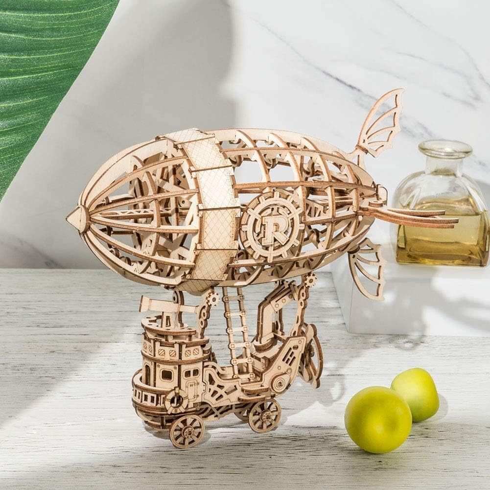 ROBOTIME Rolife 3d Wooden Puzzle Airship Woodcraft Construction Kit Model Kits For Kids, Teens And Adult TG407 - Image 8