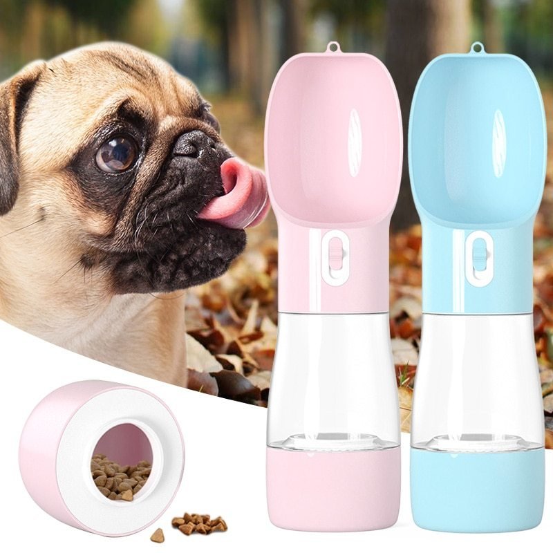 2-in-1 Portable Pet Water & Food Bottle
