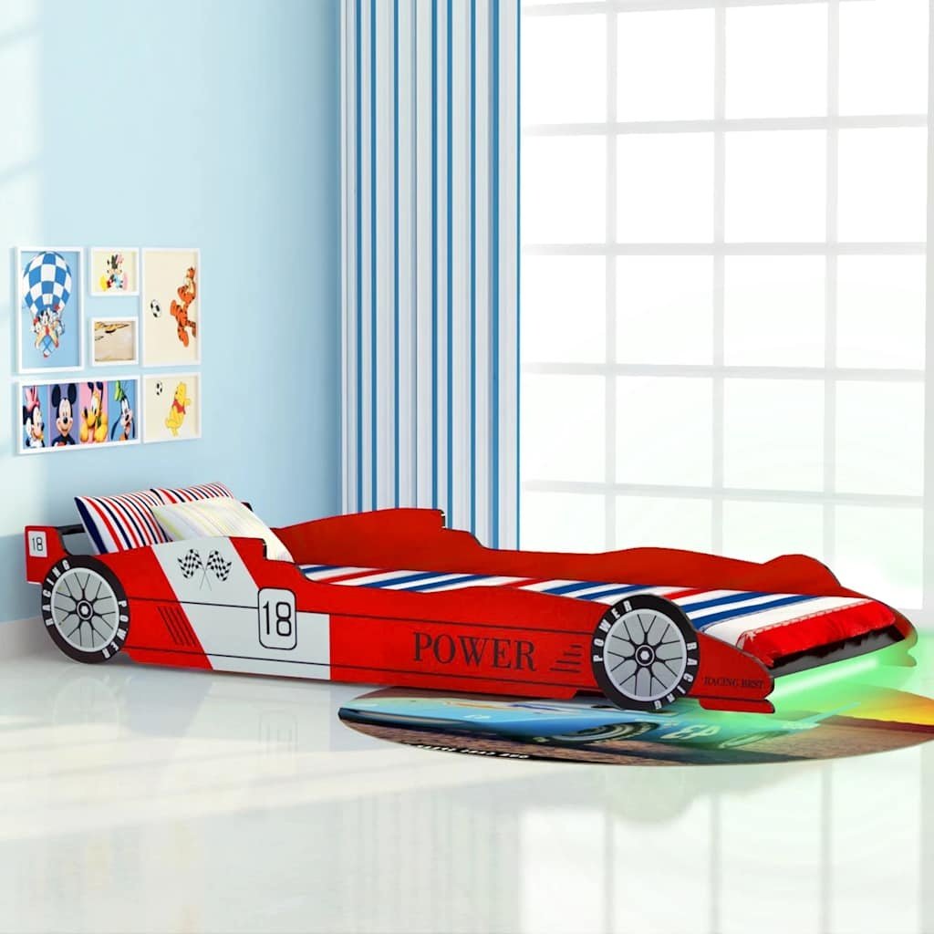Children’s Racing Car Bed with LED Light