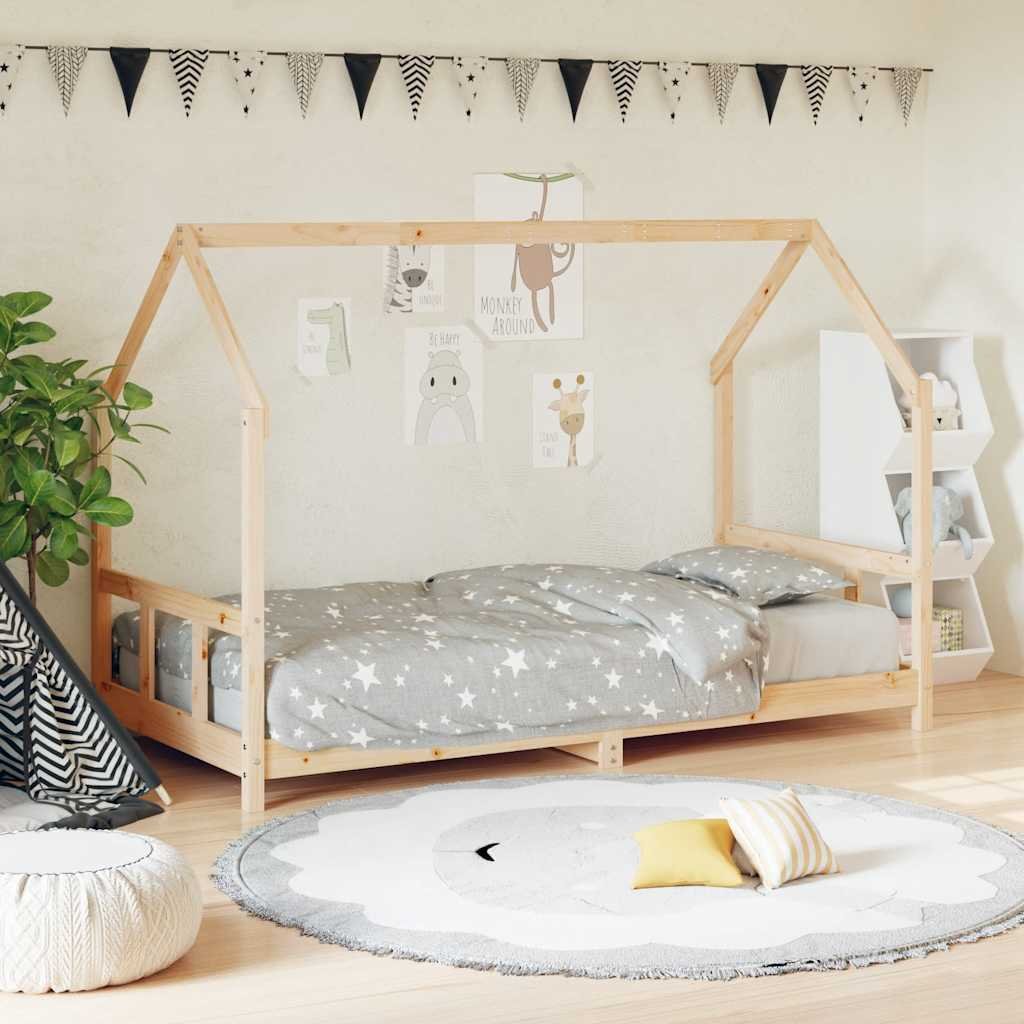 Children's Bed Solid Pine Wood 90 x 200 cm & 70 x 140 cm