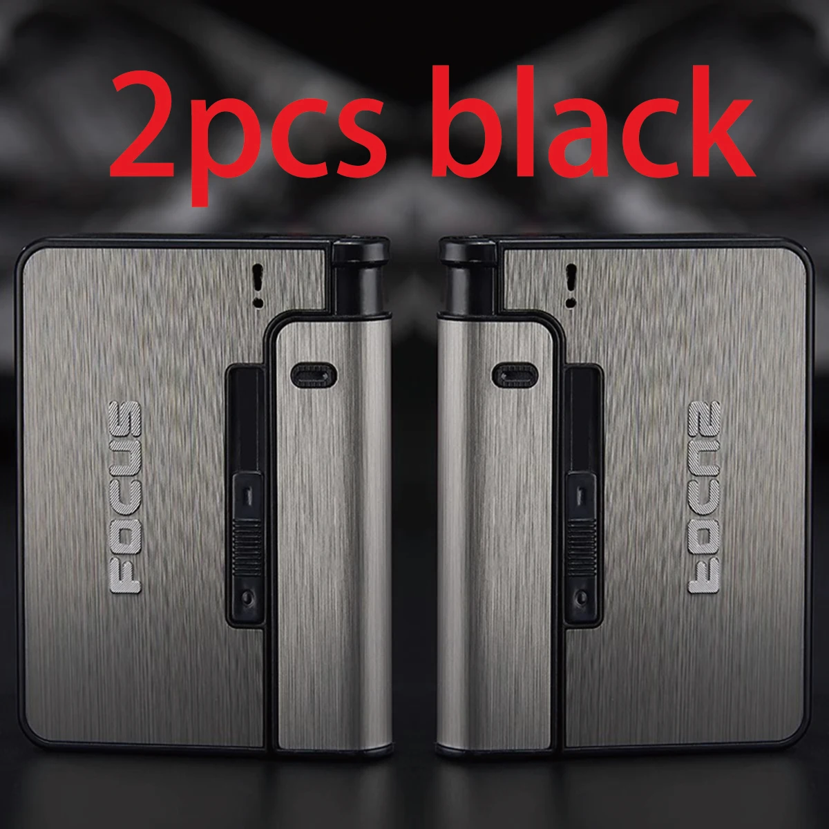 Portable Automatic Cigarette Case Metal Cigarette Holder Box for 8pcs King Size Cigarette,Lighter Not Included,Gift for Men Dad - Image 10