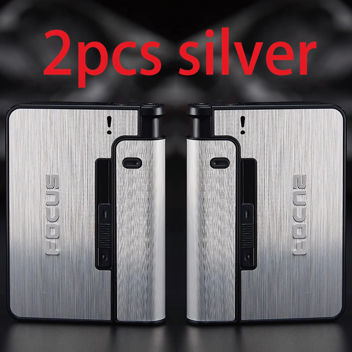 Portable Automatic Cigarette Case Metal Cigarette Holder Box for 8pcs King Size Cigarette,Lighter Not Included,Gift for Men Dad - Image 8