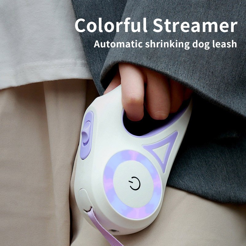 LED Retractable Dog Leash with Built-in Spotlight. for Small to Medium Dogs - Image 4