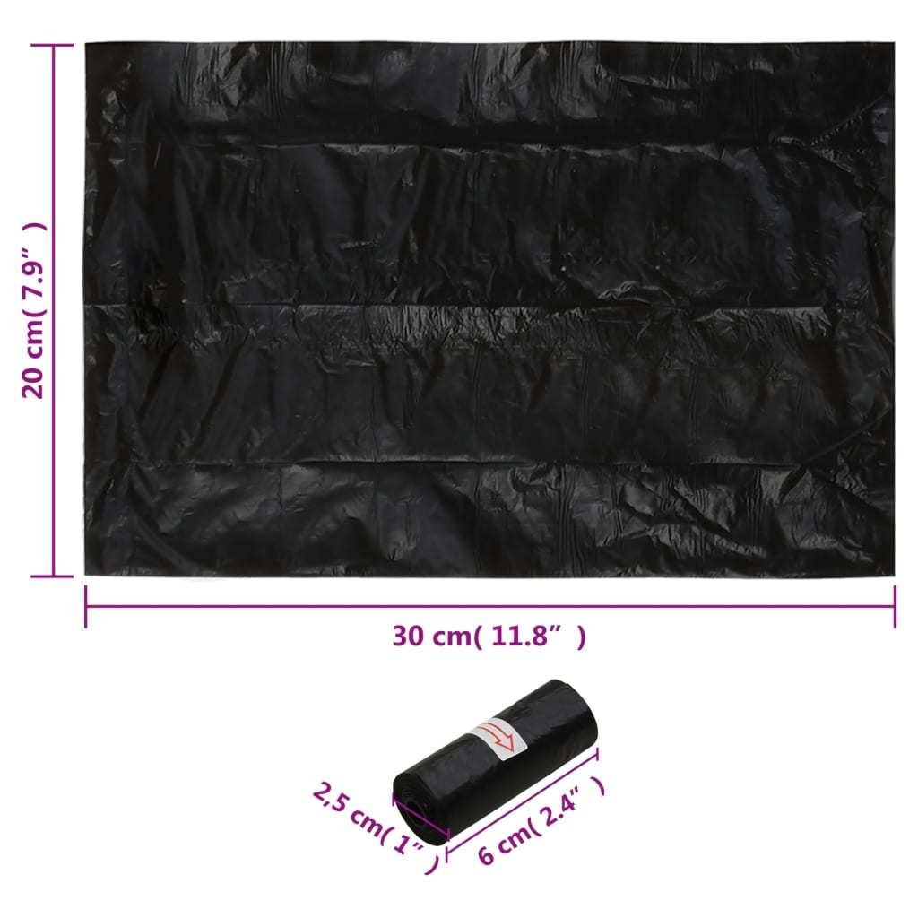 Dog Poop Bags 750 pcs. Black 30x20 cm PE - Image 8