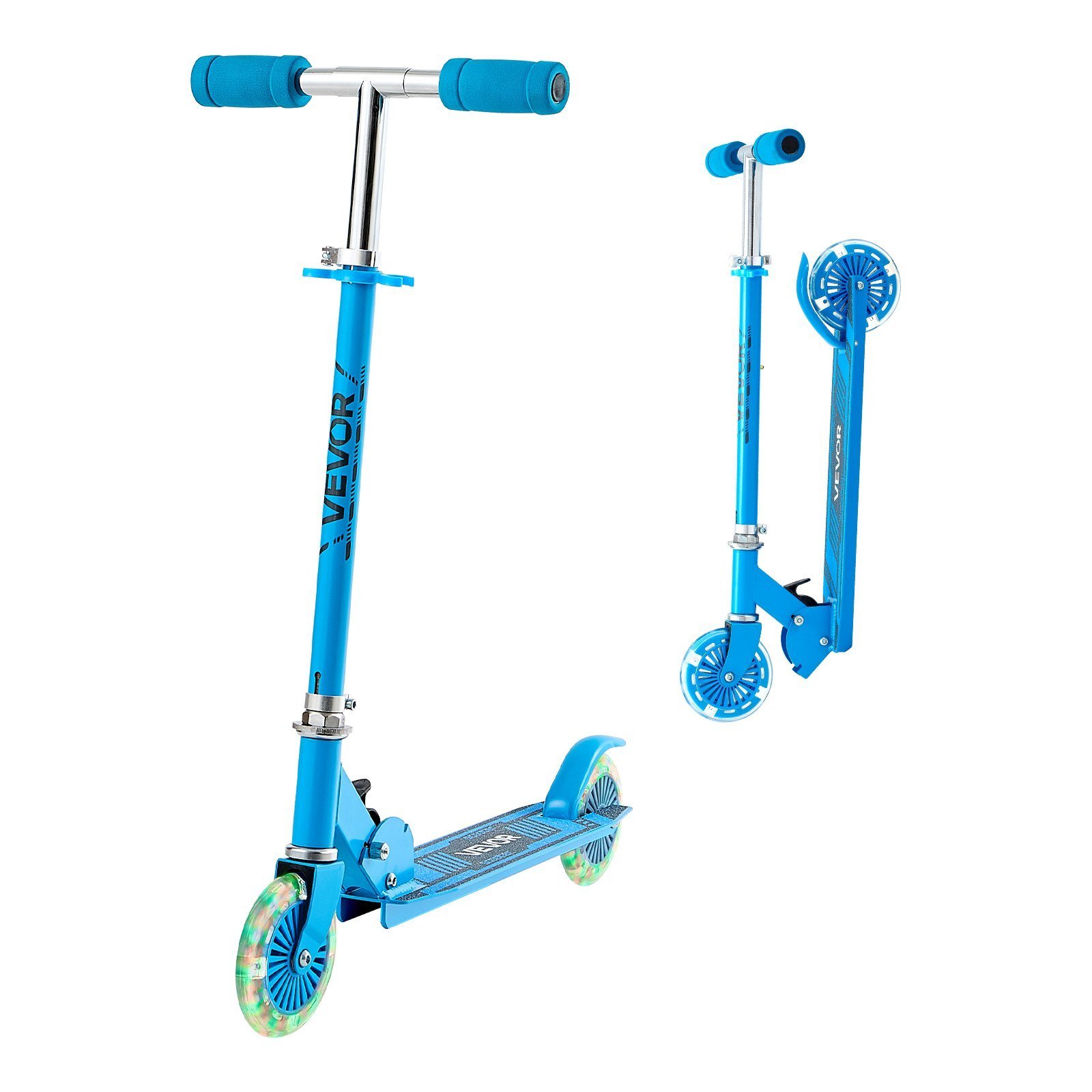 Kinderroller 2‑Räder mit LED‑Rädern – Höhenverstellbarer & Faltbarer City‑Scooter ab 3 Jahren (bis 50 kg)